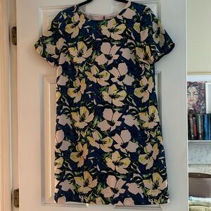Jcrew A Line Short Sleeve Floral Dress - Size 4